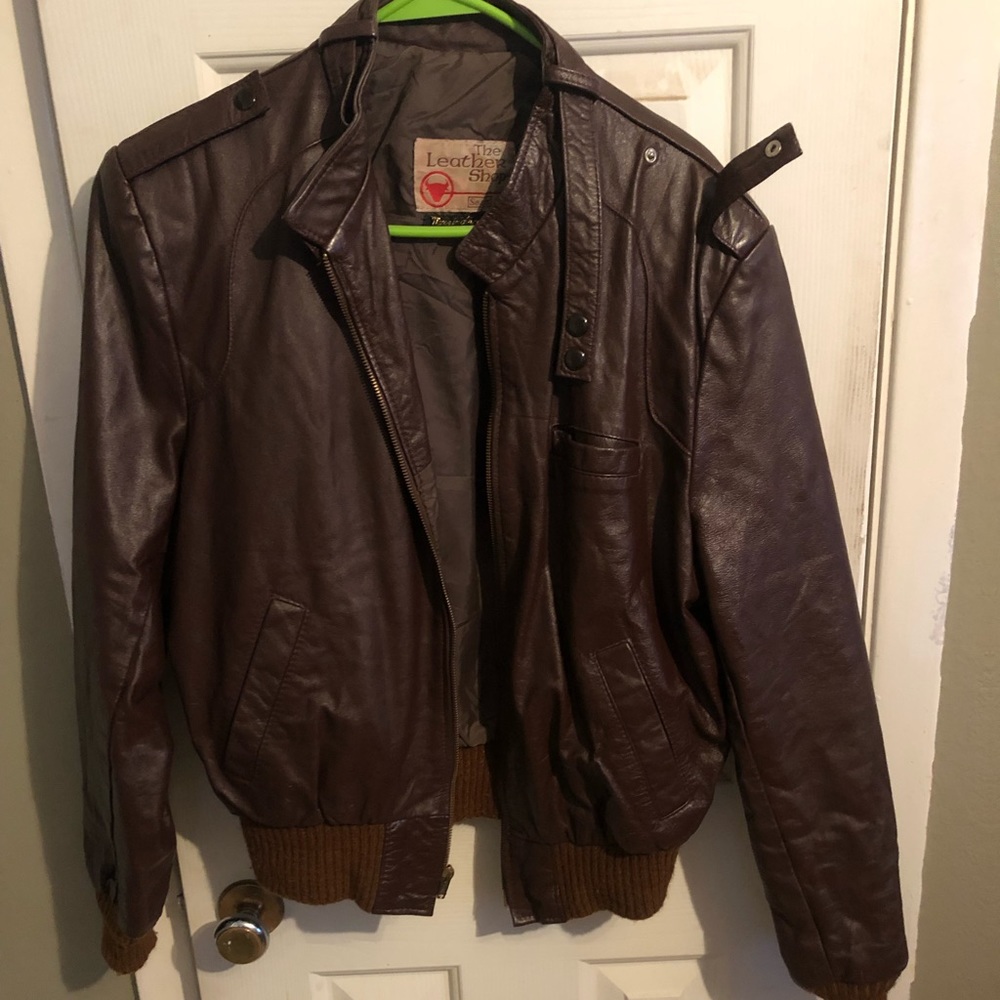 Leather Bomber Jacket